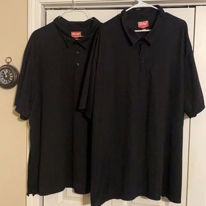 Two black polo shirts brand Red Kap